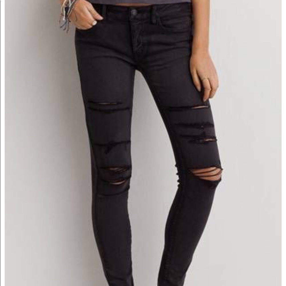 Black ripped jeans